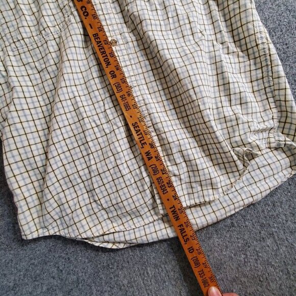 Carhartt Men's Size Large L Short Sleeve Button Down Plaid Adult Shirt Pockets - Picture 8 of 9